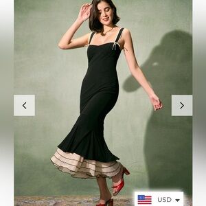 RIHOAS NEW The Black Sweetheart Neck Bodycon Slip Maxi Dress! Never worn